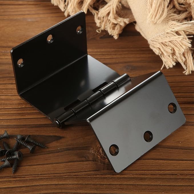MIVIDE 4 Pack Offset Hinges Black Expandable Door Hinges, 3.5" Inch - Image 4