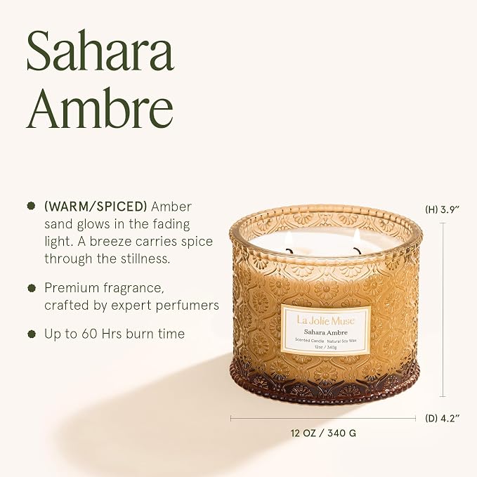 LA JOLIE MUSE Sahara Amber Scented Candles - Image 5
