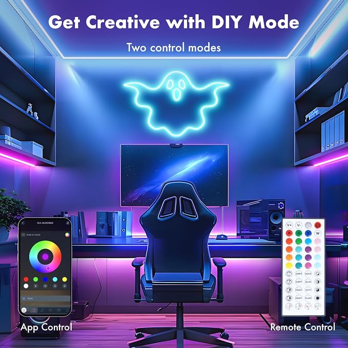 LED Lights for Bedroom, 2025 Double Row 100FT 960LEDs RGB Strip Lights Music - Image 6