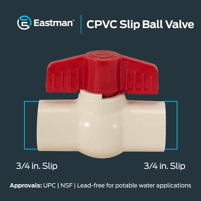 Eastman 3/4 Inch PVC Slip Ball Valve - Image 6