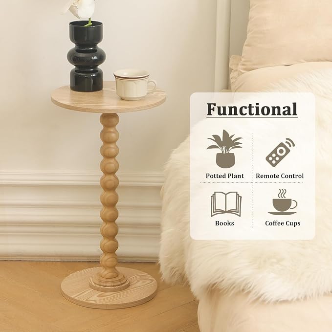 Fultyle Round Side Table, Small Drink Table - Image 4