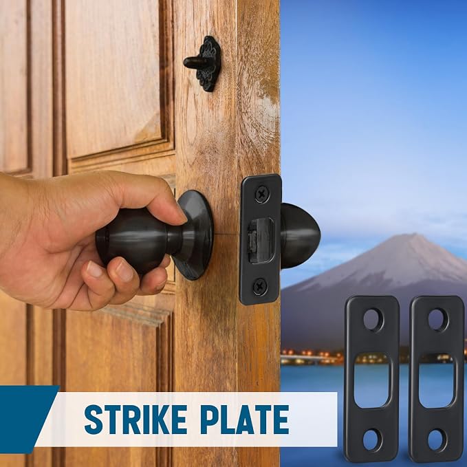 Blulu 8 Pcs 1-1/8" x 2-3/4" Door Deadbolt Strike Plate - Image 6