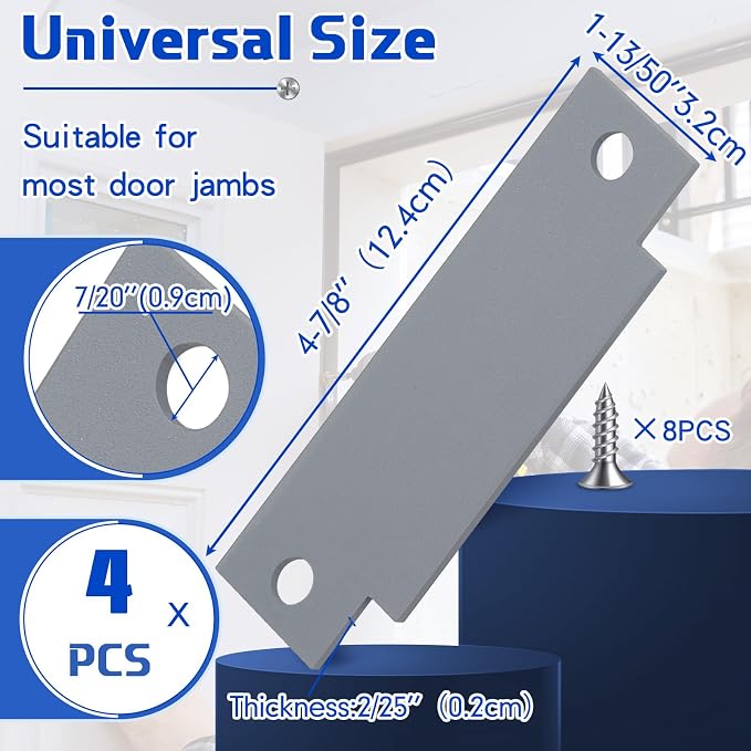 Zonon 4 Pcs Door Strike Plate Filler - Image 2