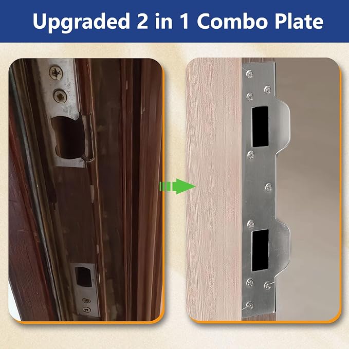 Door Strike Plate Reinforcement Plate, Front Door Strike Plate, Double Strike - Image 4