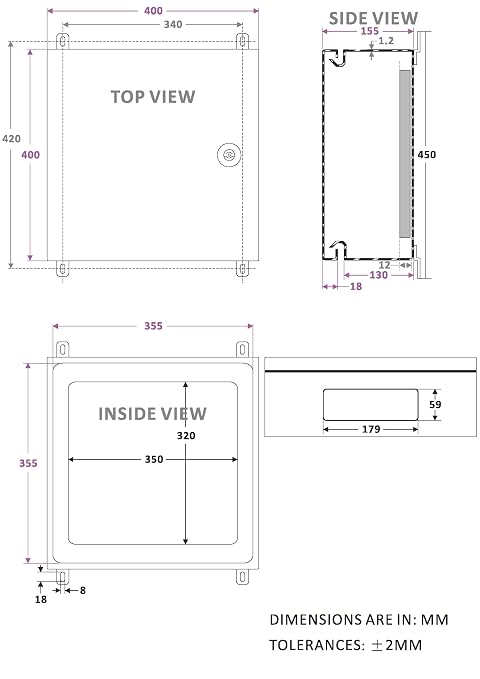 IP65 Weatherproof Metal Box Wall-Mounted Electronic Equipment Enclosure Box - Image 5