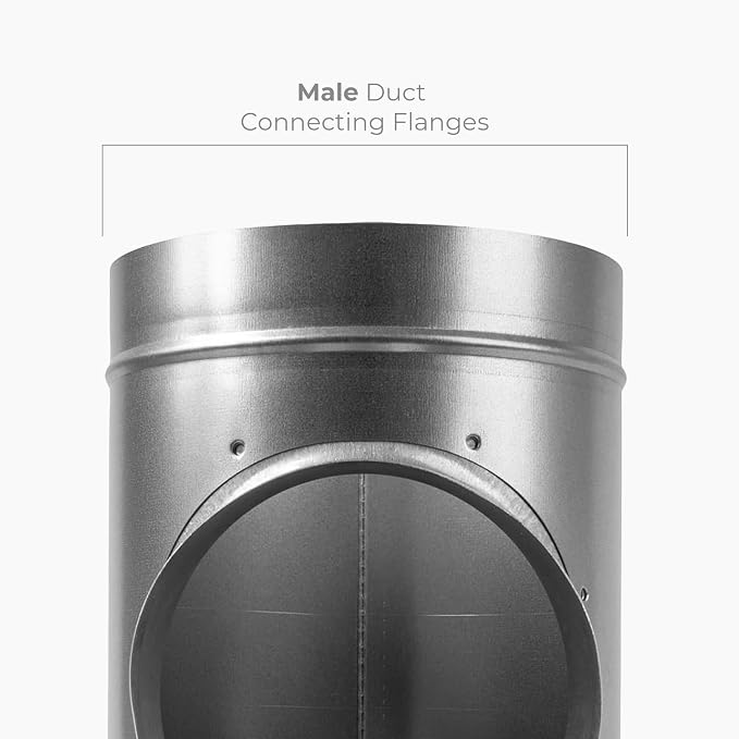 90° Degree Ø8 x 8 x 6 Inch T Shape Duct Splitter - Image 5