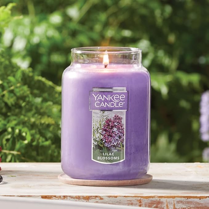 Yankee Candle Lilac Blossoms Scented Classic 22oz Large Jar Single Wick Candle - Image 5
