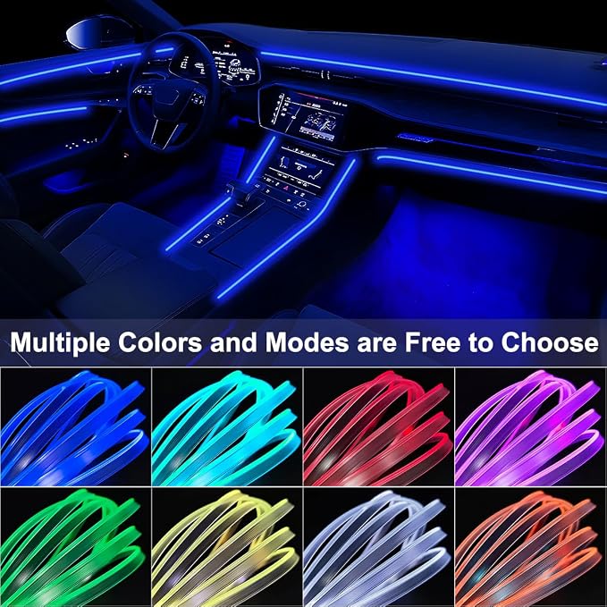 Interior Car LED Lights, 5 in 1 RGB Car Ambient Lighting Kit, APP Control | 275 - Image 2