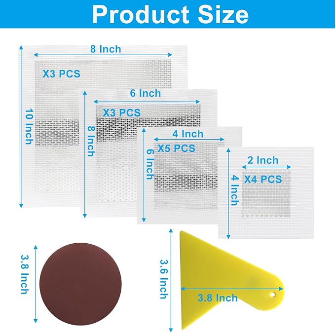 Zorfeter 15 Pack Wall Patch Kit, Quick & Easy, Dry Wall Hole Repair, - Image 3