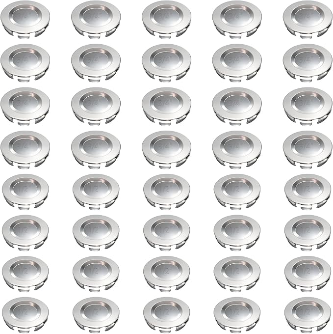40 Pack Knockout Seals, Galvanized Steel Electrical Box Plugs, Zinc-Plated Rust by Wocloer