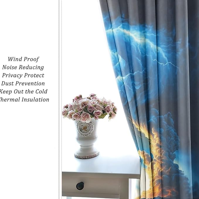 Horror Tornado Clouds Blackout Curtains - Image 6