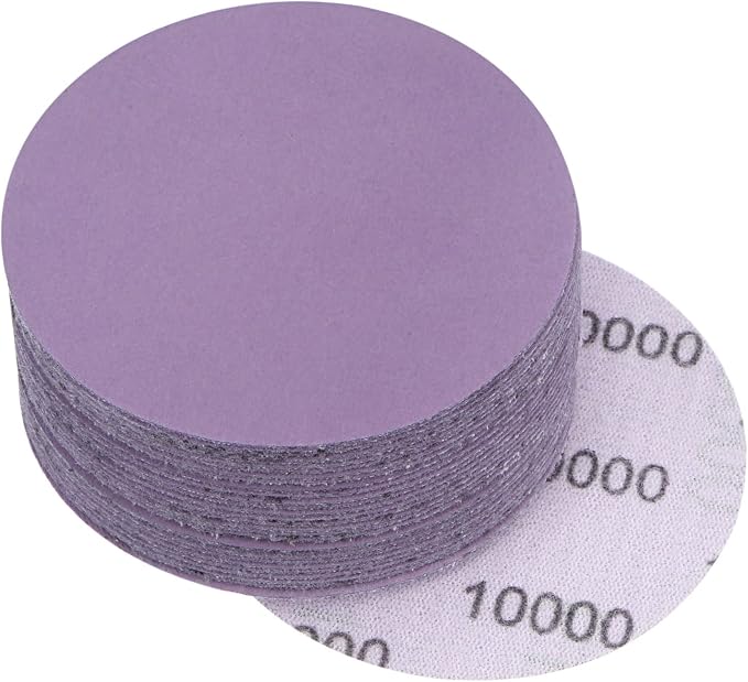 uxcell 30Pcs 3" Purple Sanding Discs 10000 Grits Hook and Loop Sand Paper | by uxcell