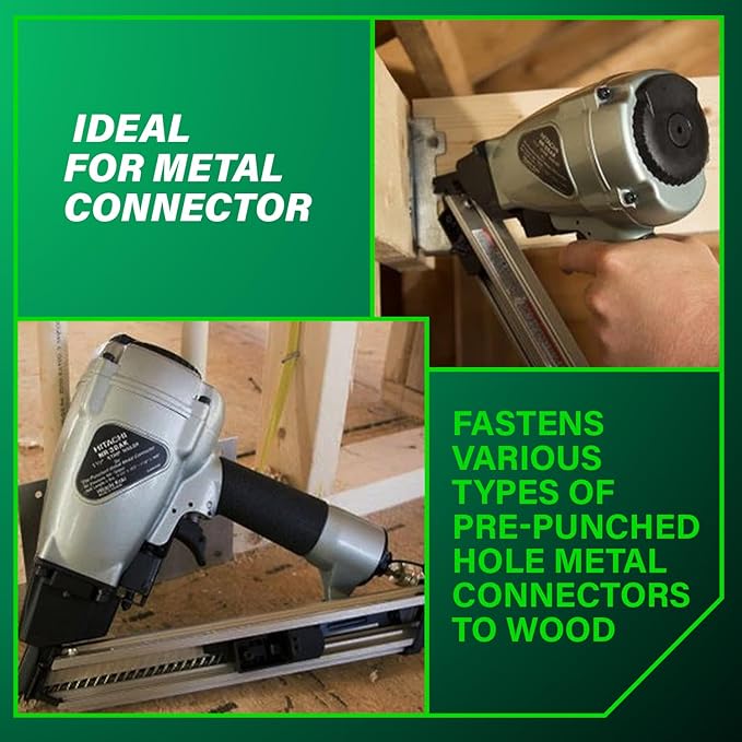 Metabo HPT Pneumatic Strip Nailer, 36° Metal Connector Tool, NR38AK | Fastens - Image 3