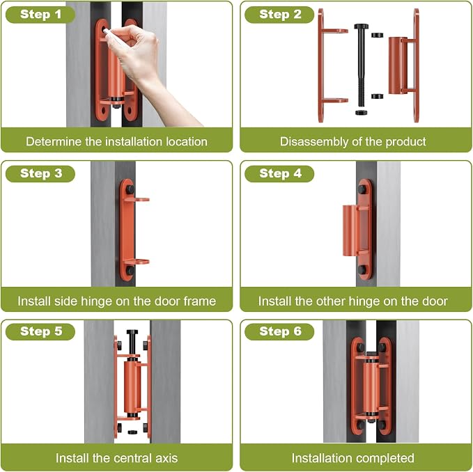 Heavy Duty Gate Hinger 7” Silent Bearing Gate Hinges Red | Gate Hinger - Image 9