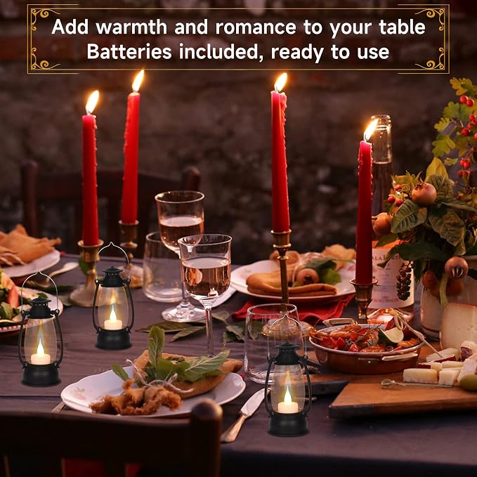 12Pcs Mini Lantern for Cowboy Halloween Christmas Wedding, Table Centerpiece - Image 2