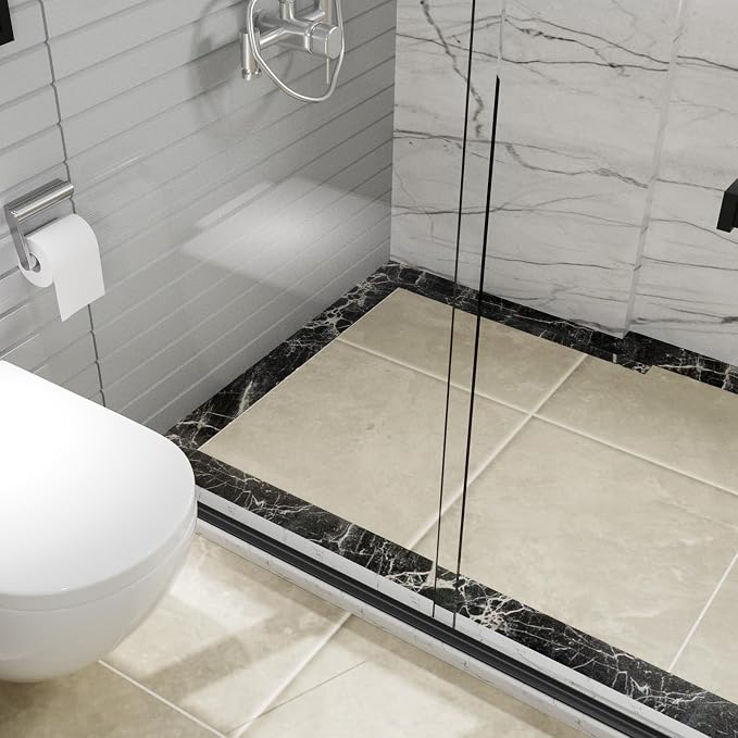 Duzzy 67 Inch Shower Threshold Water Dam Guard, Silicone Rubber Shower Door - Image 7