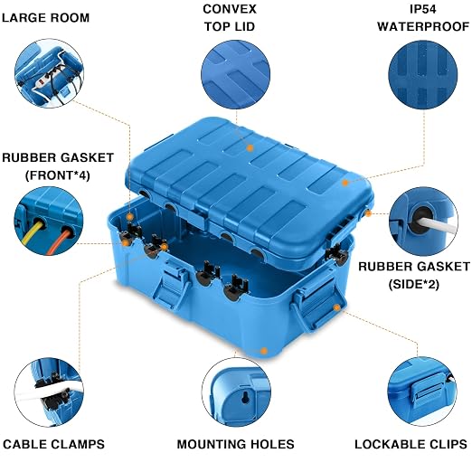 Flemoon Large Outdoor Electrical Box, Waterproof Extension Cord Cover | Inner - Image 3