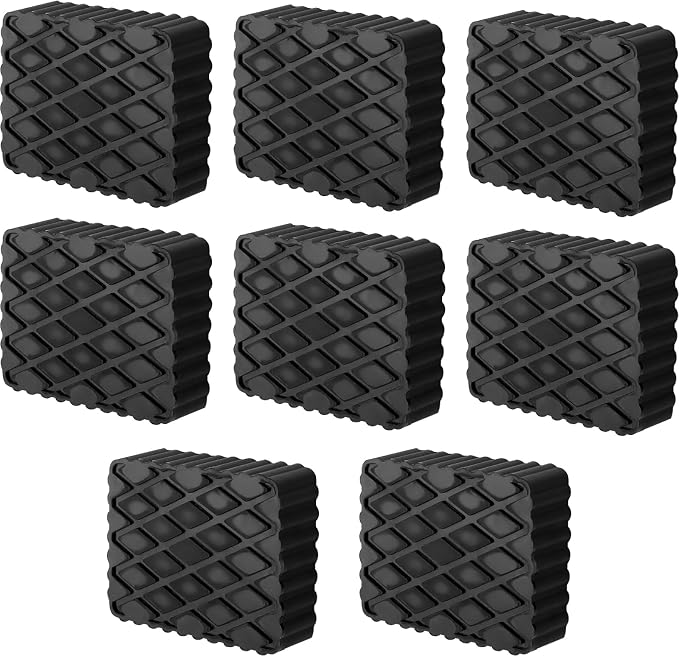 8 Pack Solid Rubber Auto Lift Pads, 6-1/3" x 4-3/4" x 1 | Anti-Skid Lift Block - Image 8