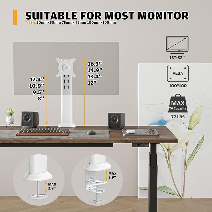 Hemudu Single Desk Monitor Arm Mount Stand Fit - Image 7