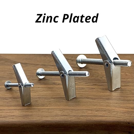 HASWARE Toggle Bolt 29 Pcs Zinc Plated Steel 1/8", 1/4" and Wing Nut Assortment - Image 3