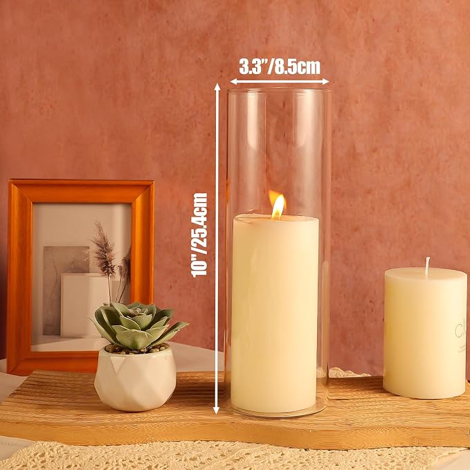 UPBUD 10 Inch Glass Cylinder Vases - Image 3