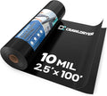 Black Plastic Sheeting, 10 Mil 2.5' x 100', Crawl Space Vapor Barrier, Vapor by CrawlSpaceEncapsulation