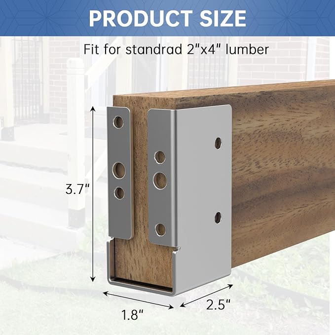 24 PCS Concealed Joist Hanger, Coated Concealed Mount Joist Hangers - Image 2