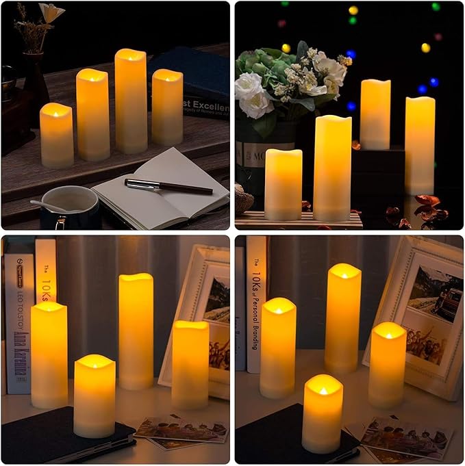 Flameless Candles with Remote Control Waterproof Outdoors & Indoors, Battery - Image 6
