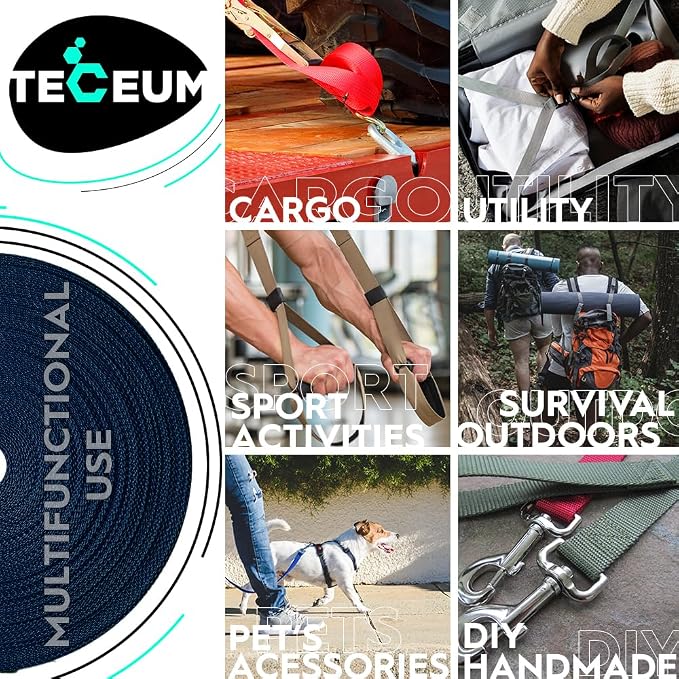 Webbing Strap, 3/4" to 2", 10-50 Yds, EDC gear, backpack repair and pet dog - Image 4
