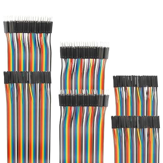 120pcs 10cm Breadboard Jumper Wires Assorted Kit, 15cm 20cm 30cm 40cm 50cm by EDGELEC