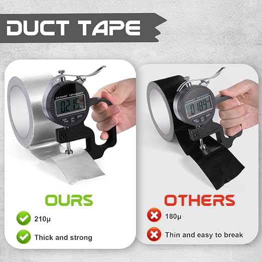 3 Pack Silver Duct Tape 2IN x 60Yd Total Heavy Duty Waterproof Tape | 8.27Mil - Image 4