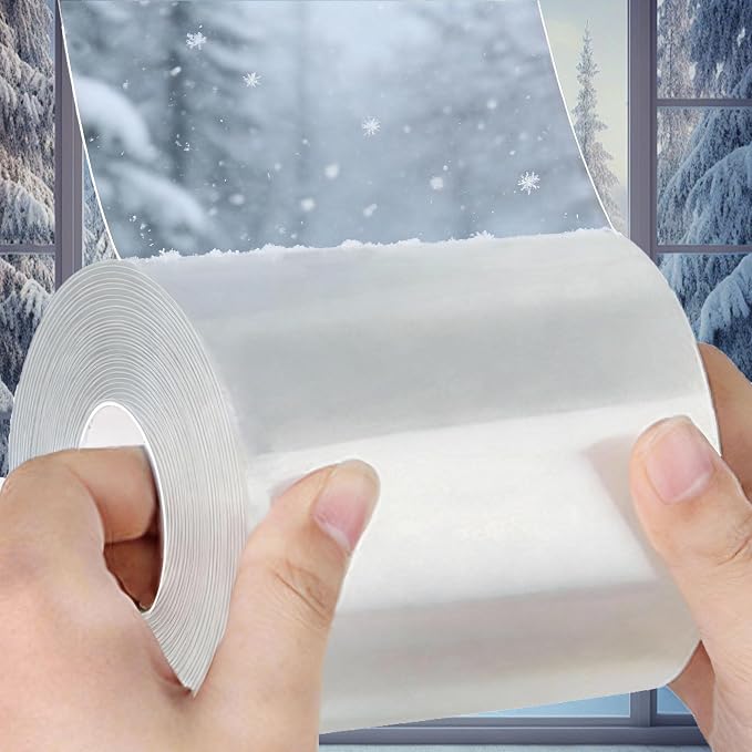 Window Sealing Tape 3 Inch x 33 Ft Transparent Insulation Waterproof Nano Draft by Sunroda