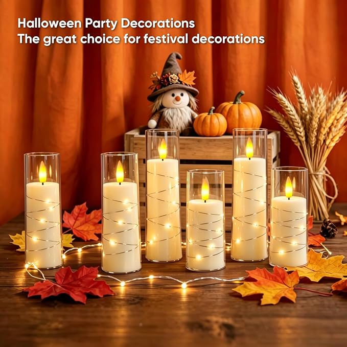 Raycare 18 Pcs Flameless Battery Operated Pillar Candles - Image 3
