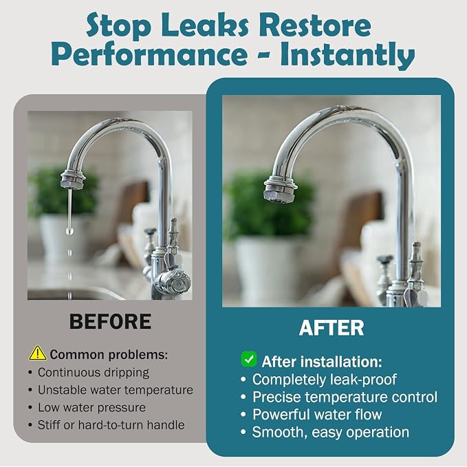 2 Pack Faucet Cartridge Replacement Compatible - Image 4