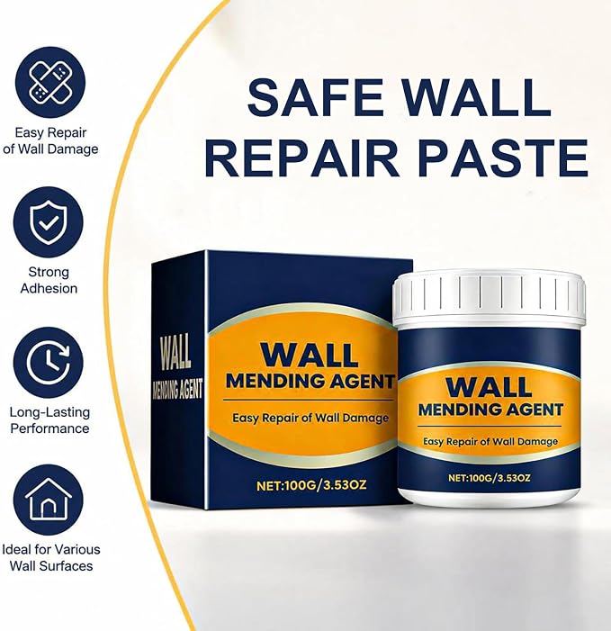 Drywall Repair Kit, Drywall Hole Patch Repair Kit, Wall Spackle Paste 3.53OZ to - Image 3