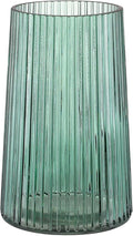 Green Glass Vase for Flower, Flower Vase for Bouquet, Modern Glass Vases by MARTAGE