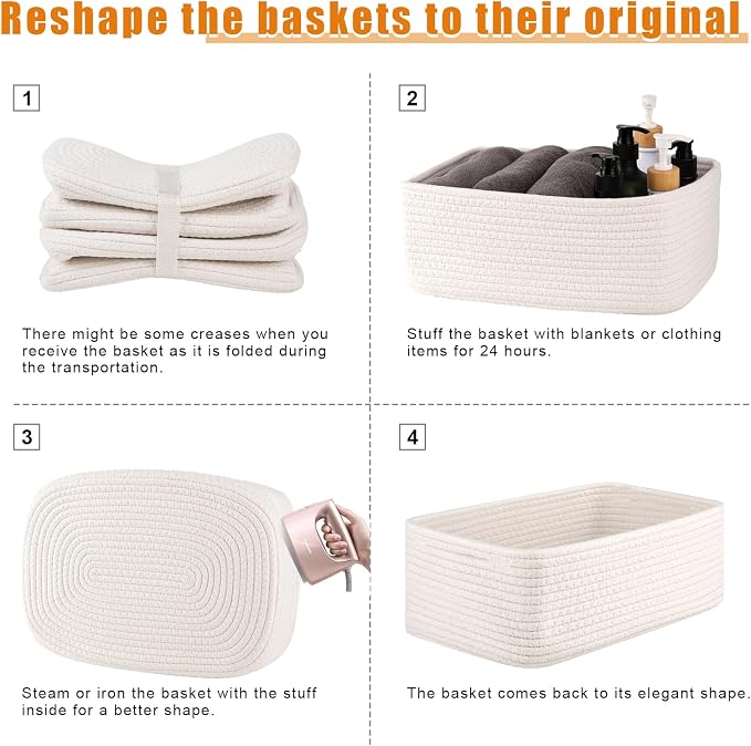 OIAHOMY 4 PACK 7L Storage Baskets - Image 7