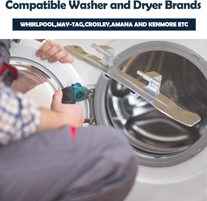 W10208415 WPW10208415 Dryer Washer Door Hinge Compatible - Image 3