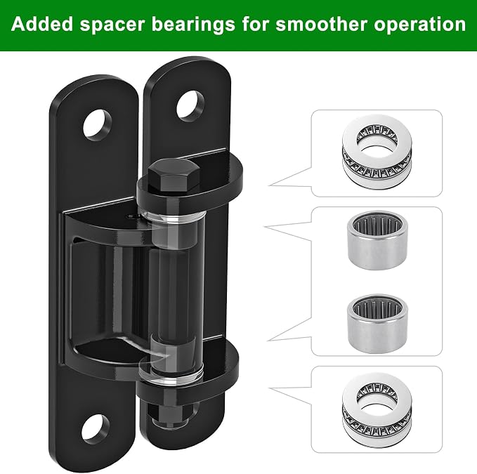 Insaga 6.7'' Heavy Duty Gate Hinges 1100LB Capacity, 6mm Steel Hinges - Image 3