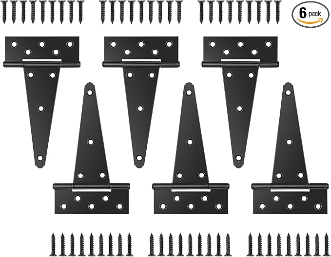 6 Pack 8 Inch T Hinge, Heavy Duty Hinges by Unknown