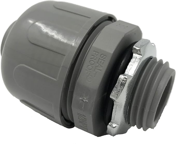 1/2-Inch 25 Pack Nonmetallic Liquid Tight Straight Conduit Connector Fitting - Image 2