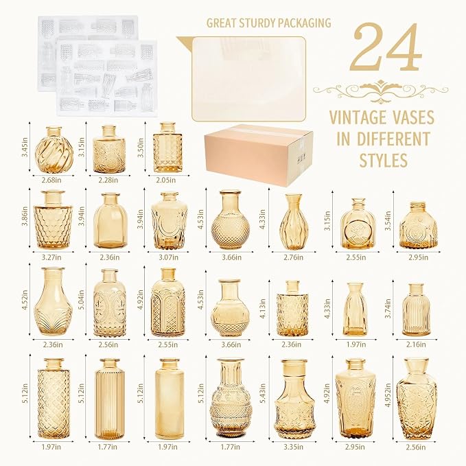 24PCS Mini Bud Vases As Wedding Centerpieces - Image 2