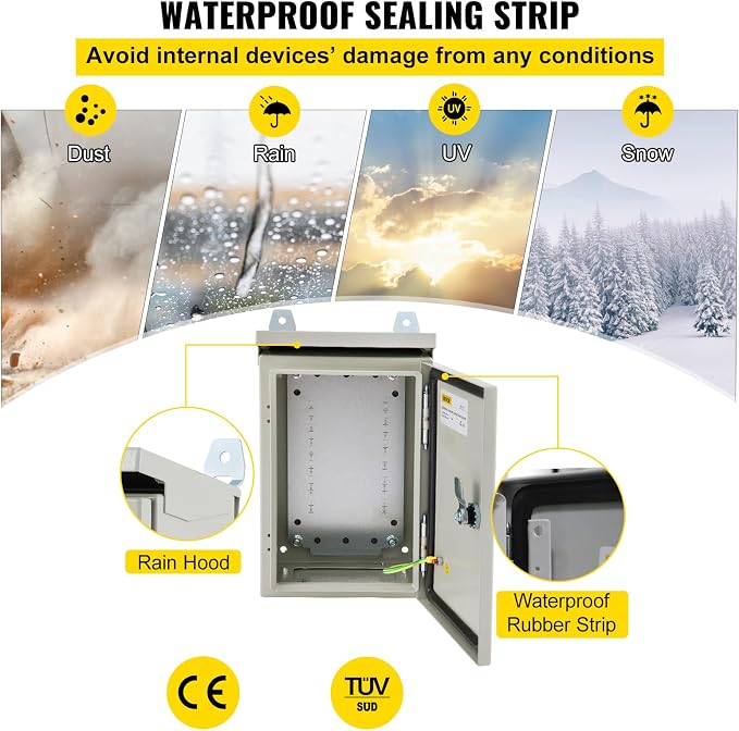 VEVOR Electrical Enclosure, UL Certified NEMA 4 Outdoor IP65 Waterproof - Image 4