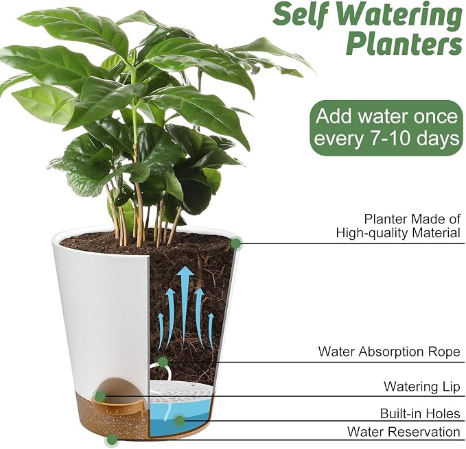 YNNICO Indoor Self Watering Planters - Image 5