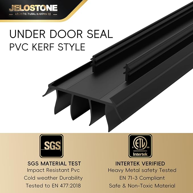 2-Pack 36" Kerf-in Door Bottom Seal Replacement, Intertek Verified Non-Toxic - Image 3