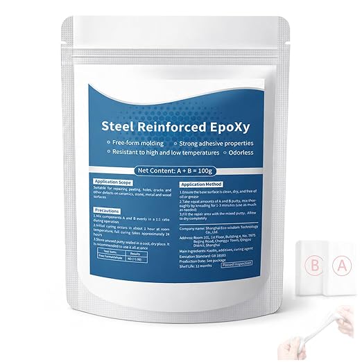 Steel Reinforced Epoxy Putty, Strong Clay Iron Adhesive, Waterproof 2-Part by Unknown