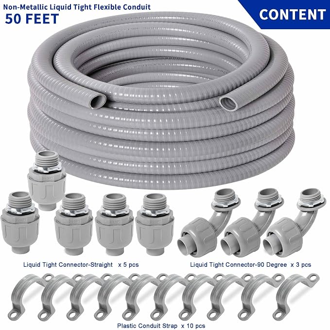 Yariwiz Flexible Electrical Conduit Liquid Tight PVC Conduit Kit - Image 5
