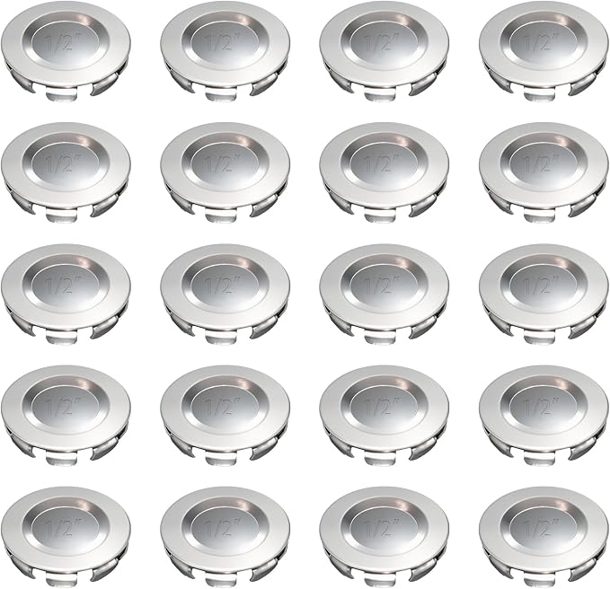 20 Pack 1/2" Knockout Seals, Galvanized Steel Electrical Box Plugs, Zinc-Plated by Wocloer