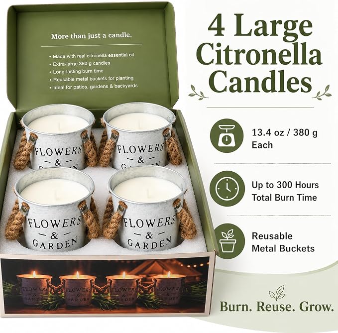 Citronella Candles Outdoor, 50oz Citronella Candle - Image 2