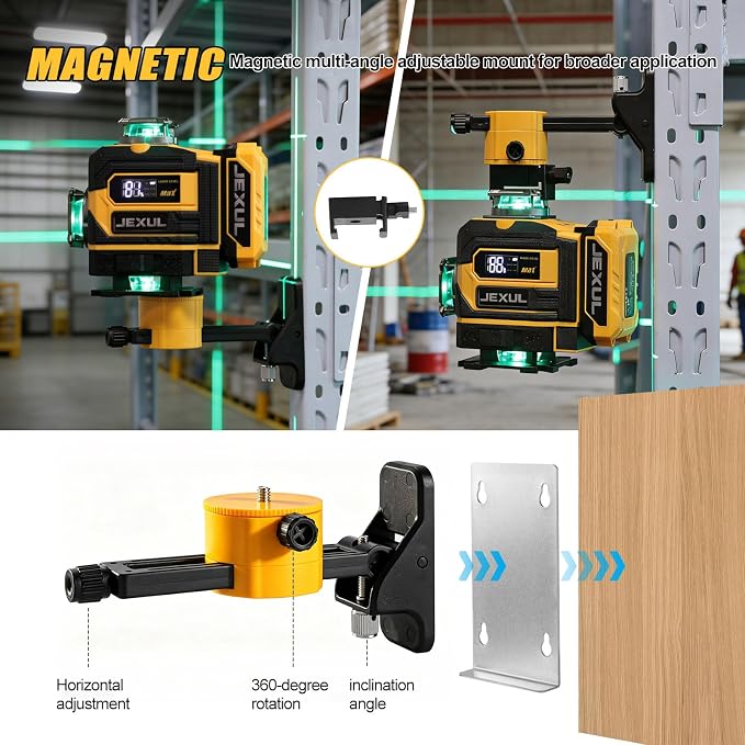 Auto-Tracking 4D 16 Line Laser Level Motorized 360° | Remote Receiver - Image 5